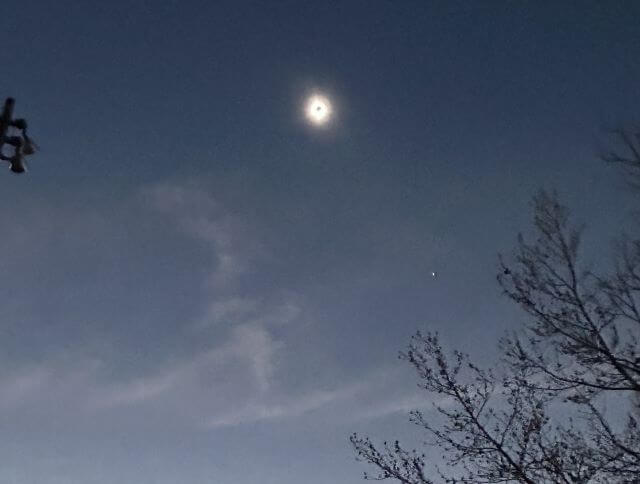 bright moon in dark sky