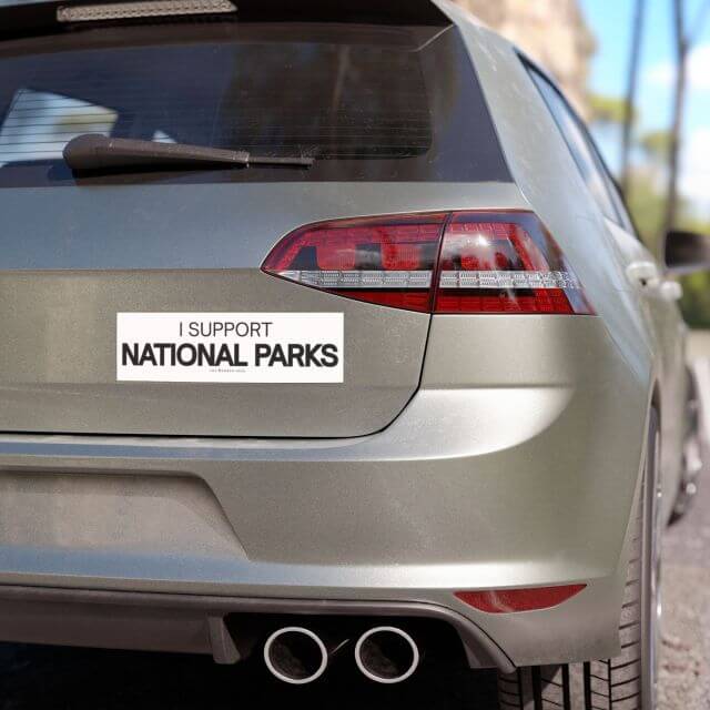 I Support National Parks Car Magnet - Image 3