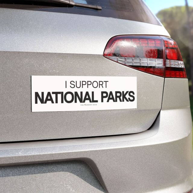 I Support National Parks Car Magnet - Image 2