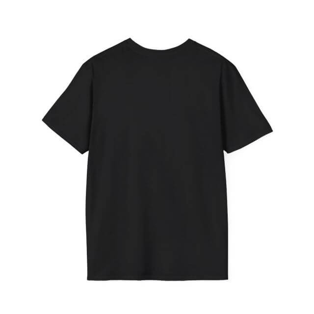 blank back of black tee